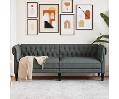 Sofa Tamsiai pilka 201,5 x 74,5 x 74,5 cm Poliesteris