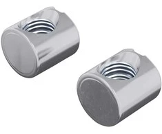Cilindrinės veržlės 2 pcs Sidabro M6 x 12 mm Metalas