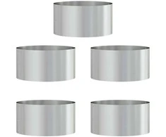 Vazonų žiedas 5 pcs Sidabro 40 x 40 x 20 cm Cinkuota plienas