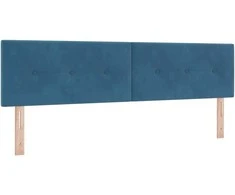 LED Čiužinio Lova su LED Tamsiai mėlyna 180 x 200 cm Aksomas