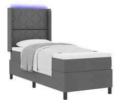 LED Čiužinio Lova Tamsiai pilka 90 x 190 cm audinys