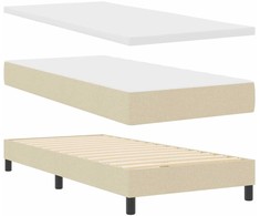 Kiemas lova su galvūgalio Kreminė 80 x 200 cm audinys