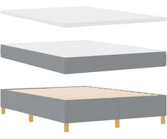 Kiemas lova su galvūgalio Šviesiai pilka 140 x 200 cm audinys