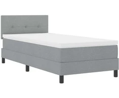 Kiemas lova su galvūgalio Šviesiai pilka 90 x 200 cm audinys