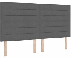 Kiemas lova su čiužiniu Tamsiai pilka 200 x 200 cm audinys