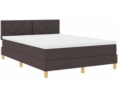 Kiemas lova su pagalve Tamsiai rudas 140 x 190 cm audinys