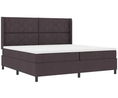 Kiemas lova su pagalve Tamsiai rudas 200 x 200 cm audinys