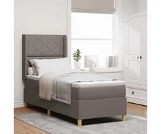 Kiemas lova su čiužiniu su galvūgalio Taupe 80 x 200 cm audinys