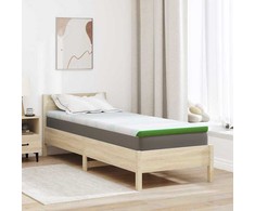 Čiužinys Čiužinio papildymas Balta ir žalia 70 x 200 cm Žakardo audinys