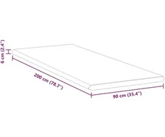 Čiužinys Čiužinio papildymas Balta ir žalia 90 x 200 cm Žakardo audinys