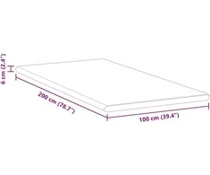 Čiužinys Čiužinio papildymas Balta ir žalia 100 x 200 cm Žakardo audinys