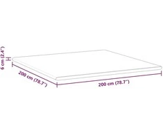 Čiužinys Čiužinio papildymas Balta ir žalia 200 x 200 cm Žakardo audinys