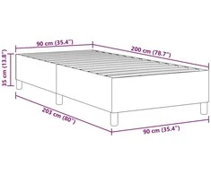Lova Platforminės lovos rėmas Tamsiai pilka 90 x 200 cm
