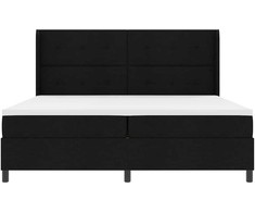 Kiemas lova su pagalve Juodas 200 x 200 cm audinys