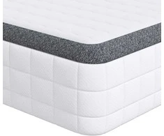 Čiužinys 2 pcs Balta ir pilka 60 x 200 cm Bonell spyruoklė