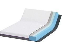 „Memory Foam“ čiužinys Vidutinis 140 x 200 cm Balta ir pilka