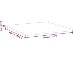 Čiužinys Čiužinio papildymas Balta 200 x 200 cm Žakardo audinys