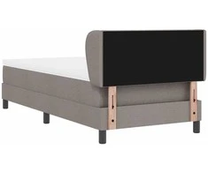 Kiemas lova su čiužiniu su galvūgalio Taupe 90 x 200 cm audinys