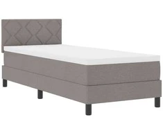Kiemas lova su čiužiniu su LED Taupe 80 x 200 cm audinys