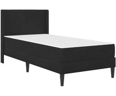 Čiužinys Lovos rėmas su čiužiniu su galvūgalio Juoda 90 x 190 cm Aksomas