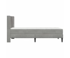 Čiužinys Lovos rėmas su čiužiniu Šviesiai pilka 90 x 190 cm Aksomas