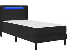 Lovos rėmas su čiužiniu Juoda 80 x 200 cm Dirbtinė oda