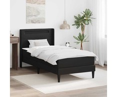 Čiužinys Lovos rėmas su čiužiniu Juoda 80 x 200 cm Dirbtinė oda
