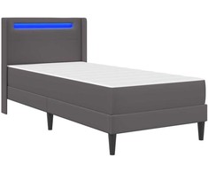 Lova Lovos rėmas su čiužiniu Pilka 80 x 200 cm Dirbtinė oda