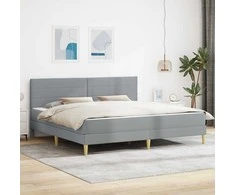 Lovos rėmas Šviesiai pilka 180 x 200 cm Poliesteris