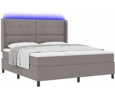 LED Čiužinio Lova su galvūgalio Tortora 180 x 200 cm audinys