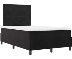 LED Čiužinio Lova su čiužiniu Juodas 120 x 200 cm Aksomas