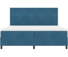 LED Čiužinio Lova Tamsiai mėlyna 200 x 200 cm Aksomas