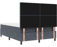 LED Čiužinio Lova Tamsiai pilka 140 x 200 cm Aksomas