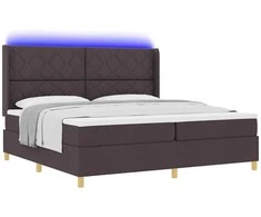 Kiemas lova su čiužiniu su LED Ruda 200 x 200 cm audinys