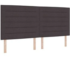 LED Čiužinio Lova Tamsiai rudas 200 x 200 cm audinys