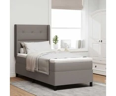 LED Čiužinio Lova su čiužiniu Taupe 100 x 200 cm audinys