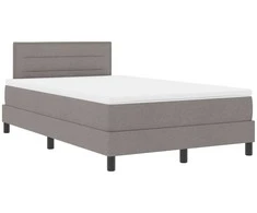 Kiemas lova su čiužiniu su LED Taupe 120 x 200 cm audinys