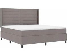 LED Čiužinio Lova su čiužiniu Taupe 180 x 200 cm audinys
