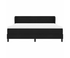 Kiemas lova su galvūgalio Juoda 180 x 200 cm audinys