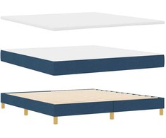 Kiemas lova su galvūgalio Mėlyna 180 x 200 cm audinys