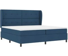 Kiemas lova su čiužiniu Mėlyna 200 x 200 cm audinys