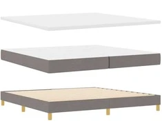 Kiemas lova su galvūgalio Tortora 200 x 200 cm audinys
