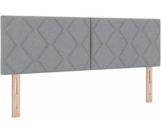 Kiemas lova su galvūgalio Šviesiai pilka 160 x 200 cm audinys