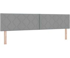 Kiemas lova su galvūgalio Šviesiai pilka 200 x 200 cm audinys