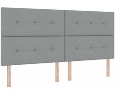 Kiemas lova su galvūgalio Šviesiai pilka 200 x 200 cm audinys