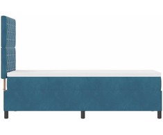 Kiemas lova su čiužiniu Tamsiai mėlyna 80 x 200 cm Aksomas