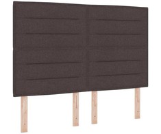 Kiemas lova su čiužiniu Tamsiai rudas 200 x 140 cm audinys