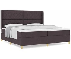 Kiemas lova su čiužiniu Tamsiai rudas 200 x 200 cm audinys