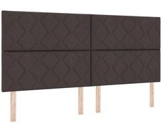 Kiemas lova su galvūgalio Tamsiai rudas 200 x 200 cm audinys