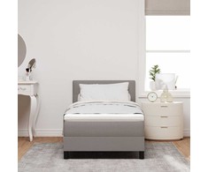 Kiemas lova su galvūgalio Taupe 100 x 200 cm audinys